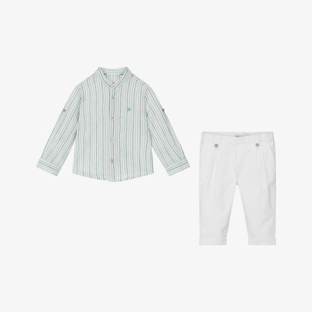Abel & Lula-Boys Classic Striped Ensemble | Childrensalon Outlet