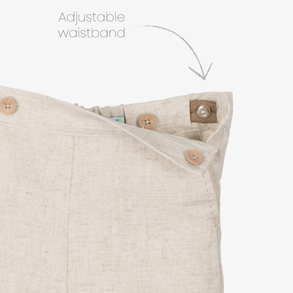 Abel & Lula-Boys Linen Blend Shorts Ensemble | Childrensalon Outlet