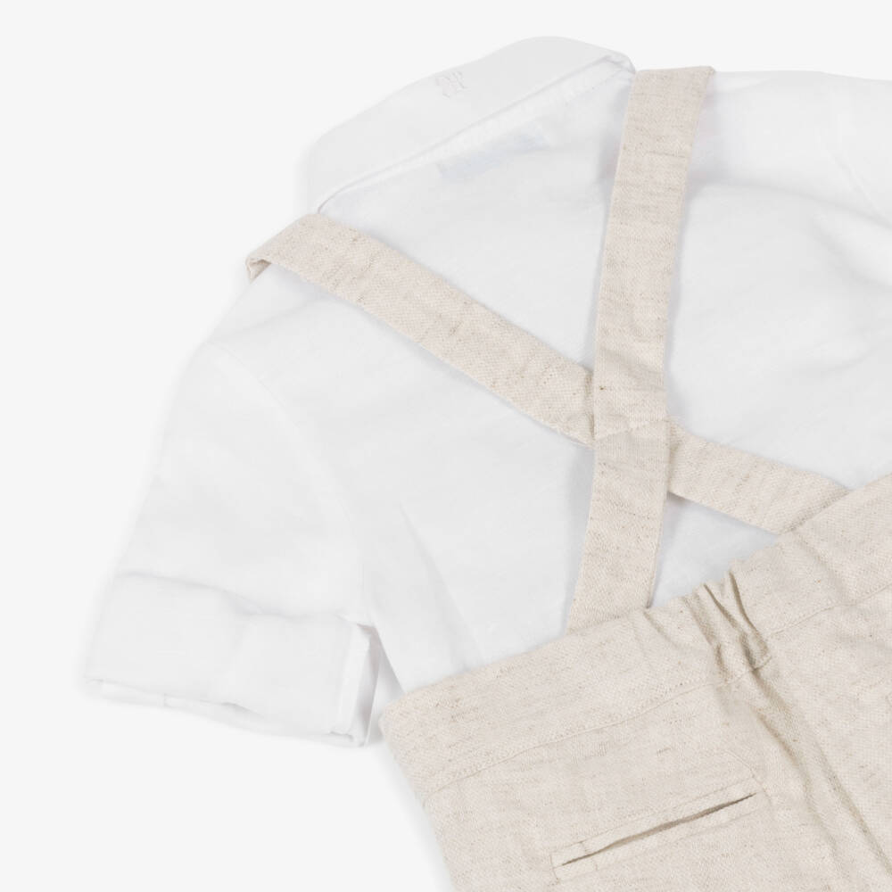 Abel & Lula-Boys Linen Blend Shorts Ensemble | Childrensalon Outlet