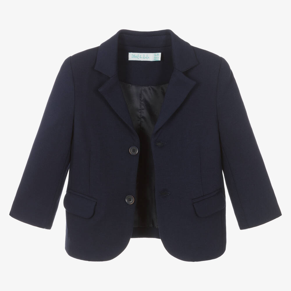 ابل اند لولا-جاكيت بلايزر أطفال ولادي ميلانو جيرسي لون كحلي | Childrensalon Outlet