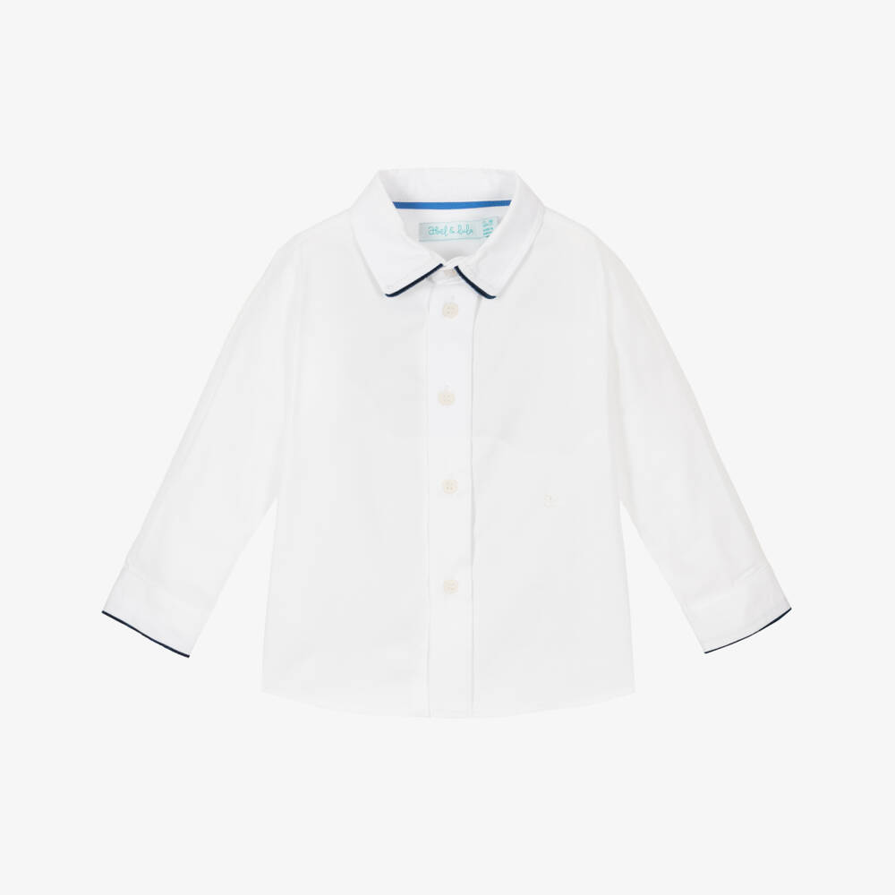 Abel & Lula-Boys White Cotton Shirt | Childrensalon Outlet