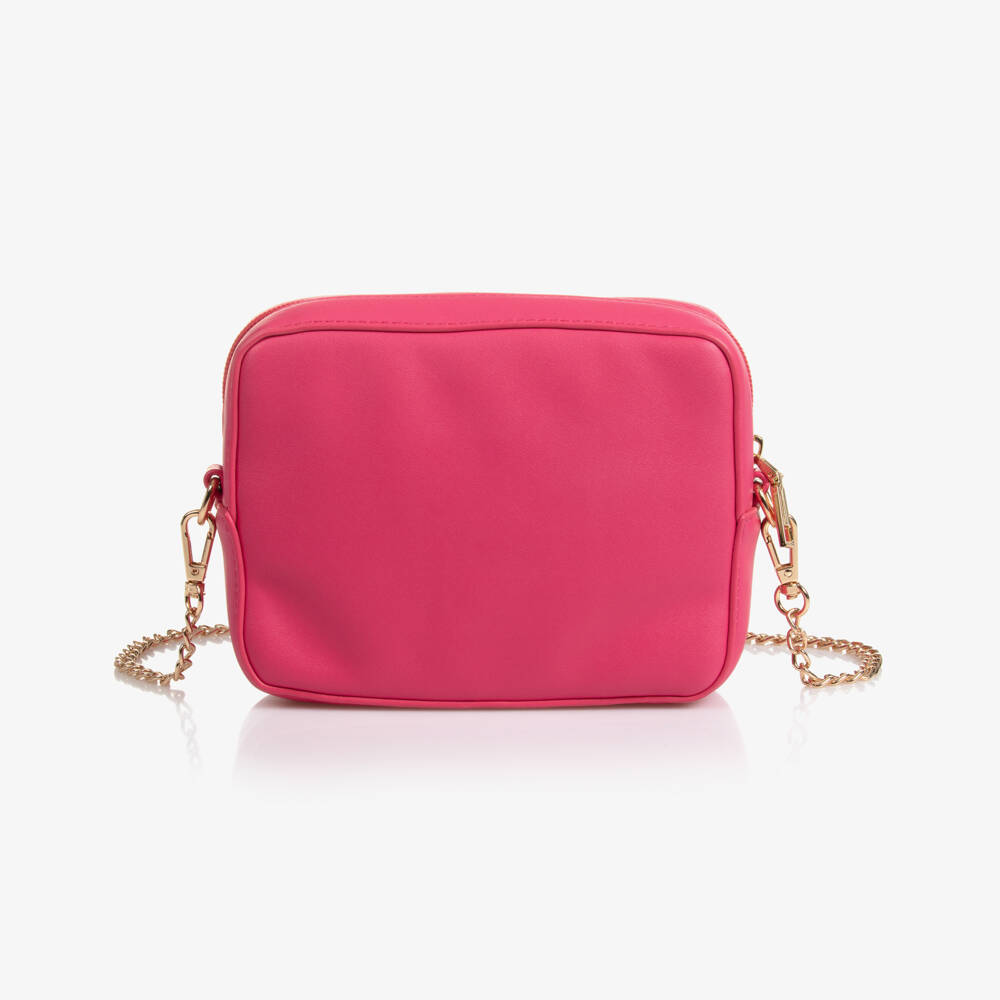 Abel & Lula-Bright Pink Quilted Faux Leather Bag (17cm) | Childrensalon Outlet