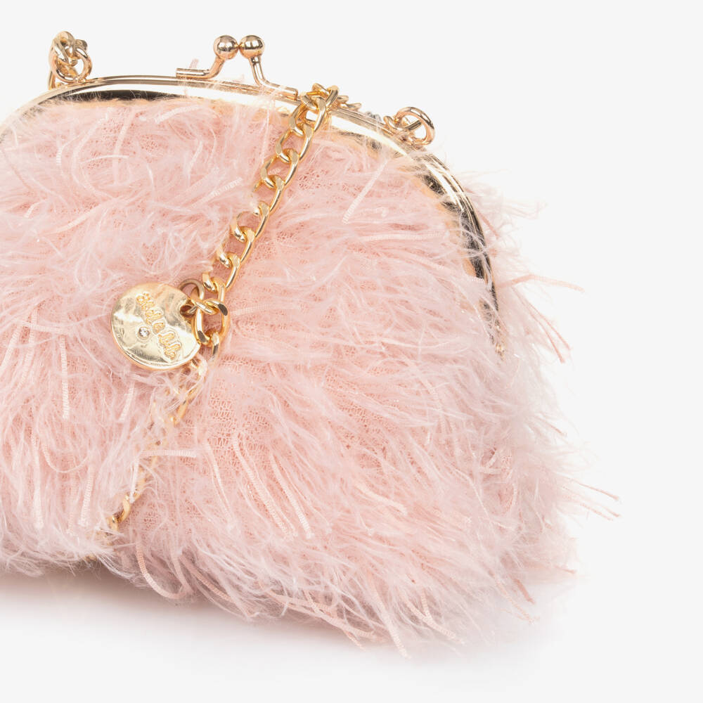 Abel & Lula-Chic Pink Fluff Shoulder Purse | Childrensalon Outlet