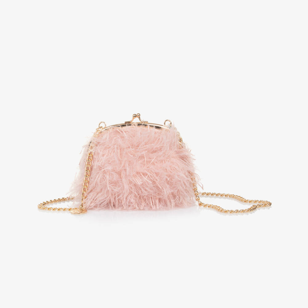 Abel & Lula-Chic Pink Fluff Shoulder Purse | Childrensalon Outlet