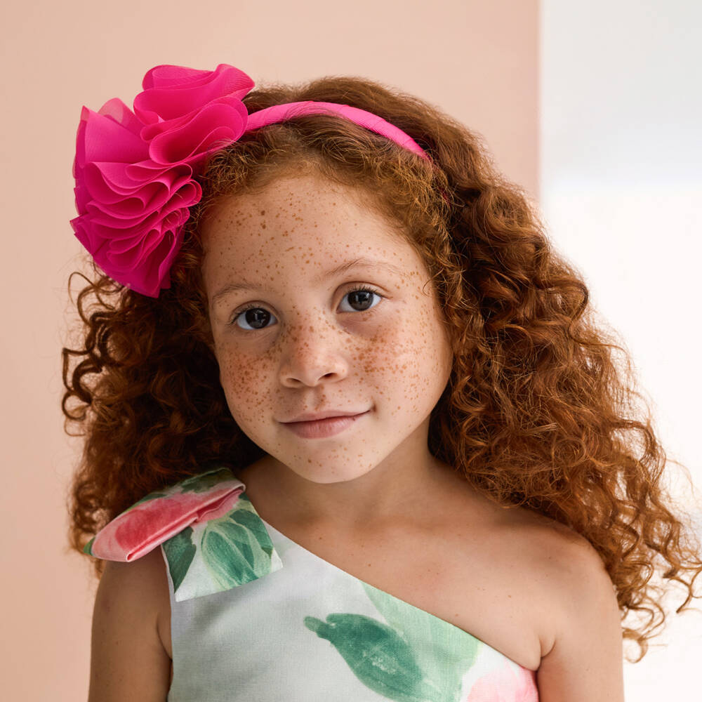 Abel & Lula-Fuchsia Flower Hairband | Childrensalon Outlet