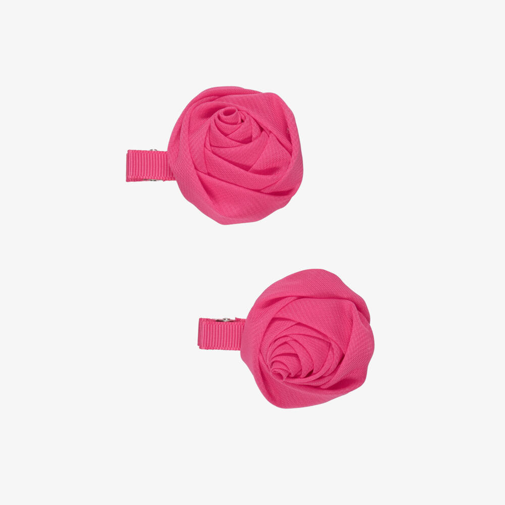 Abel & Lula-Fuchsia Rose Hair Clips 2pk | Childrensalon Outlet