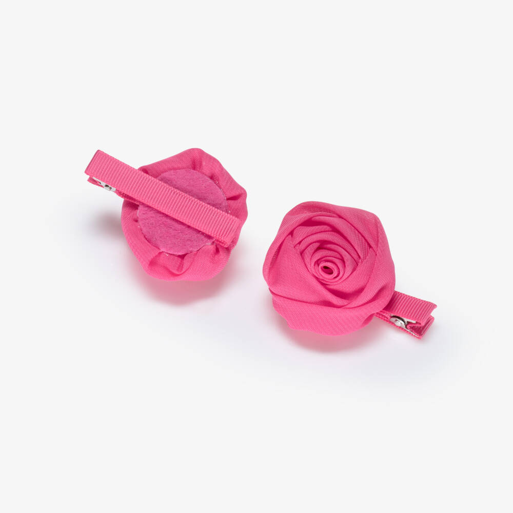 Abel & Lula-Fuchsia Rose Hair Clips 2pk | Childrensalon Outlet