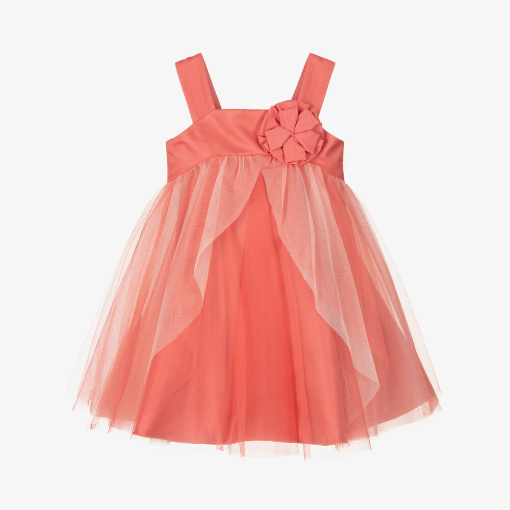 Abel & Lula-Girl's Delicate Pink Tulle Dress | Childrensalon Outlet