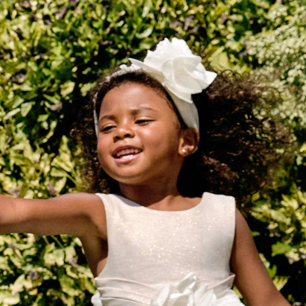 Abel & Lula-Girls Beige Blossom Headpiece | Childrensalon Outlet