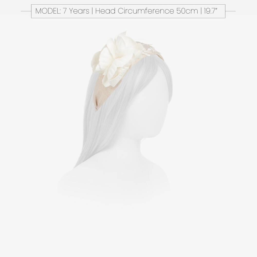 Abel & Lula-Girls Beige Blossom Headpiece | Childrensalon Outlet