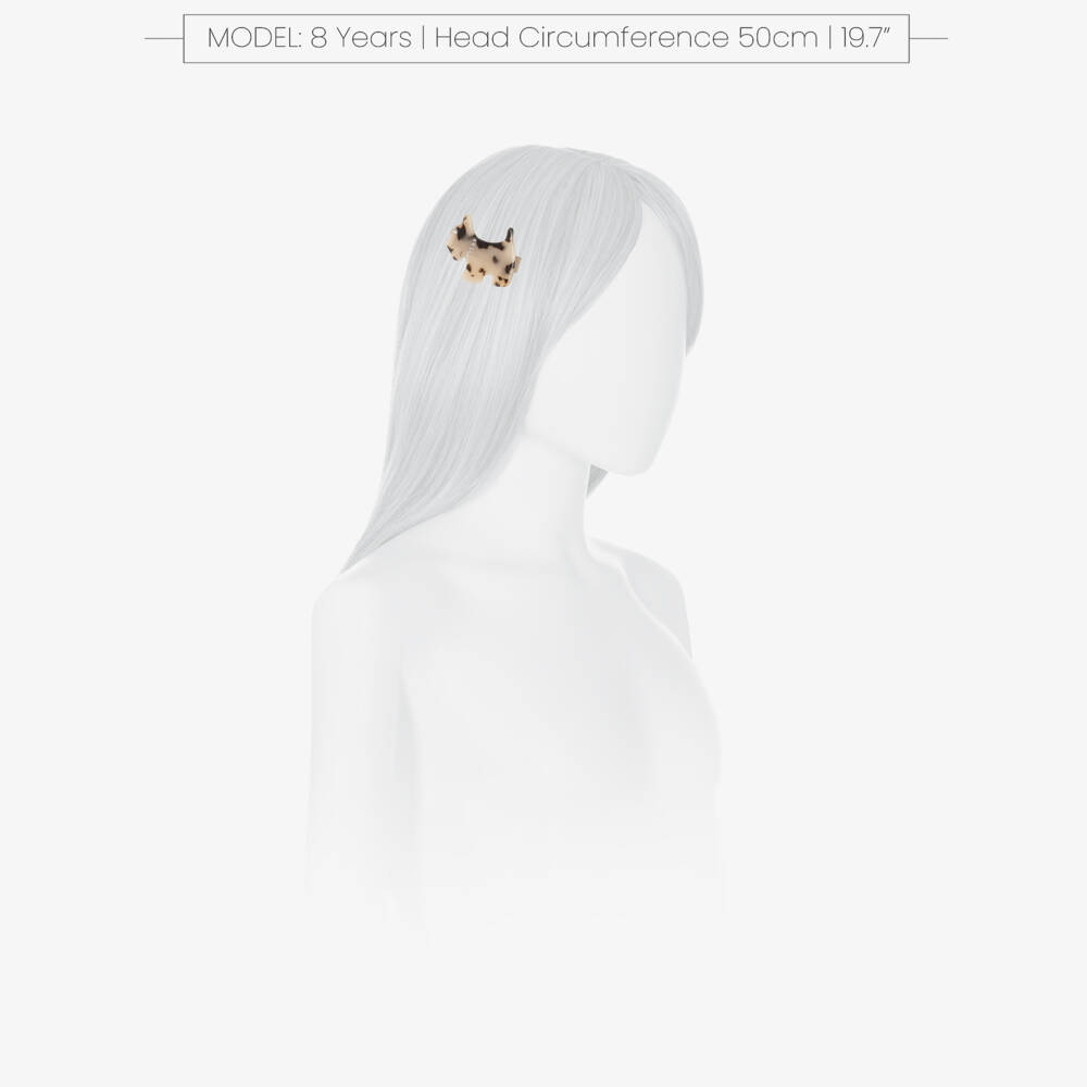 Abel & Lula-Girls Beige Faux Tortoiseshell Scottie Dog Hair Clip | Childrensalon Outlet