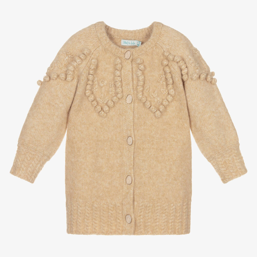 Abel & Lula - Cardigan beige en maille fille | Childrensalon