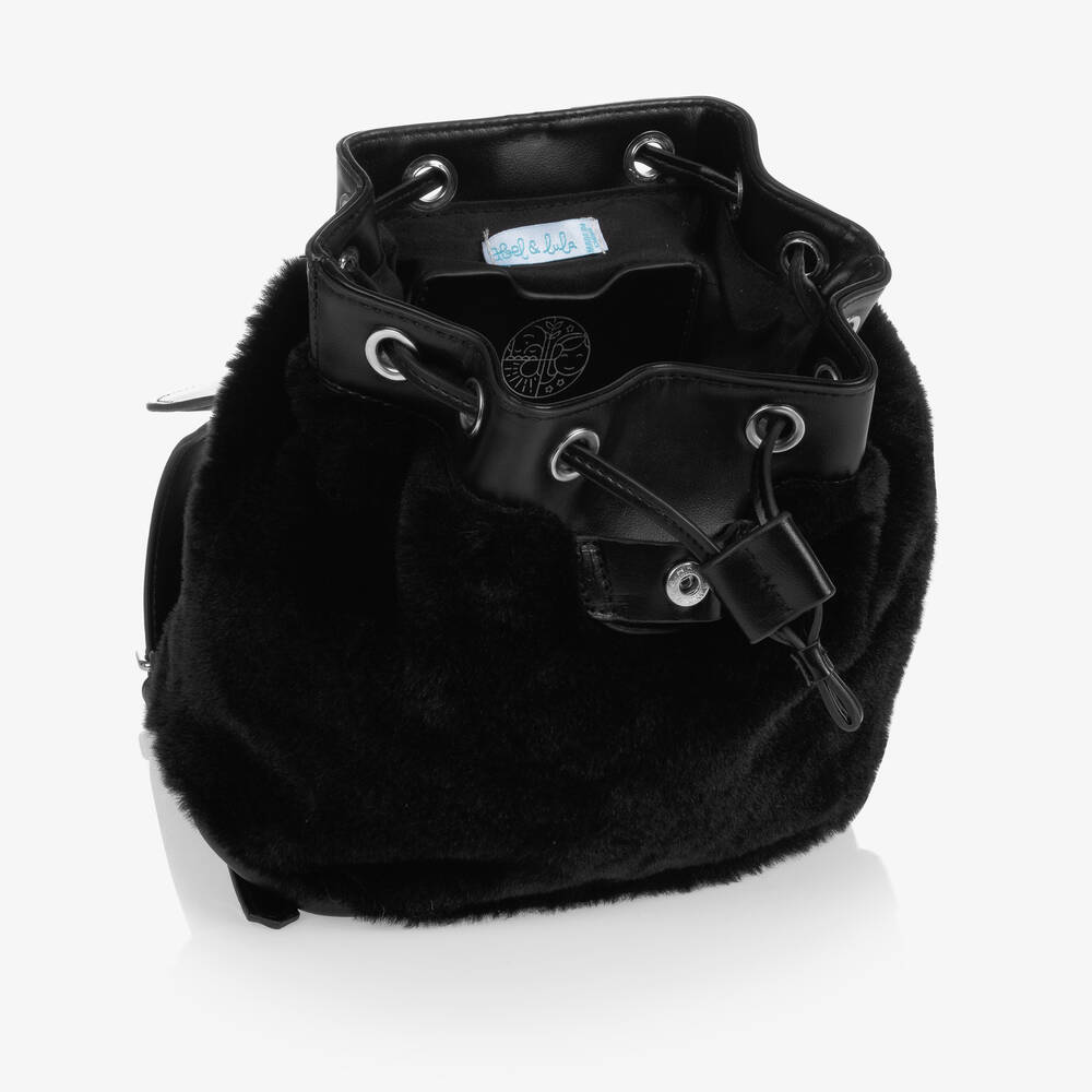 Black fur deals backpack