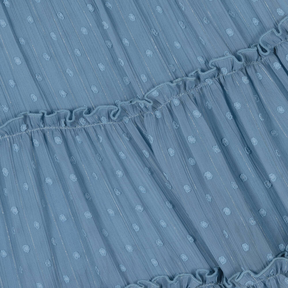 Abel & Lula-Girls Blue Chiffon Dress | Childrensalon Outlet