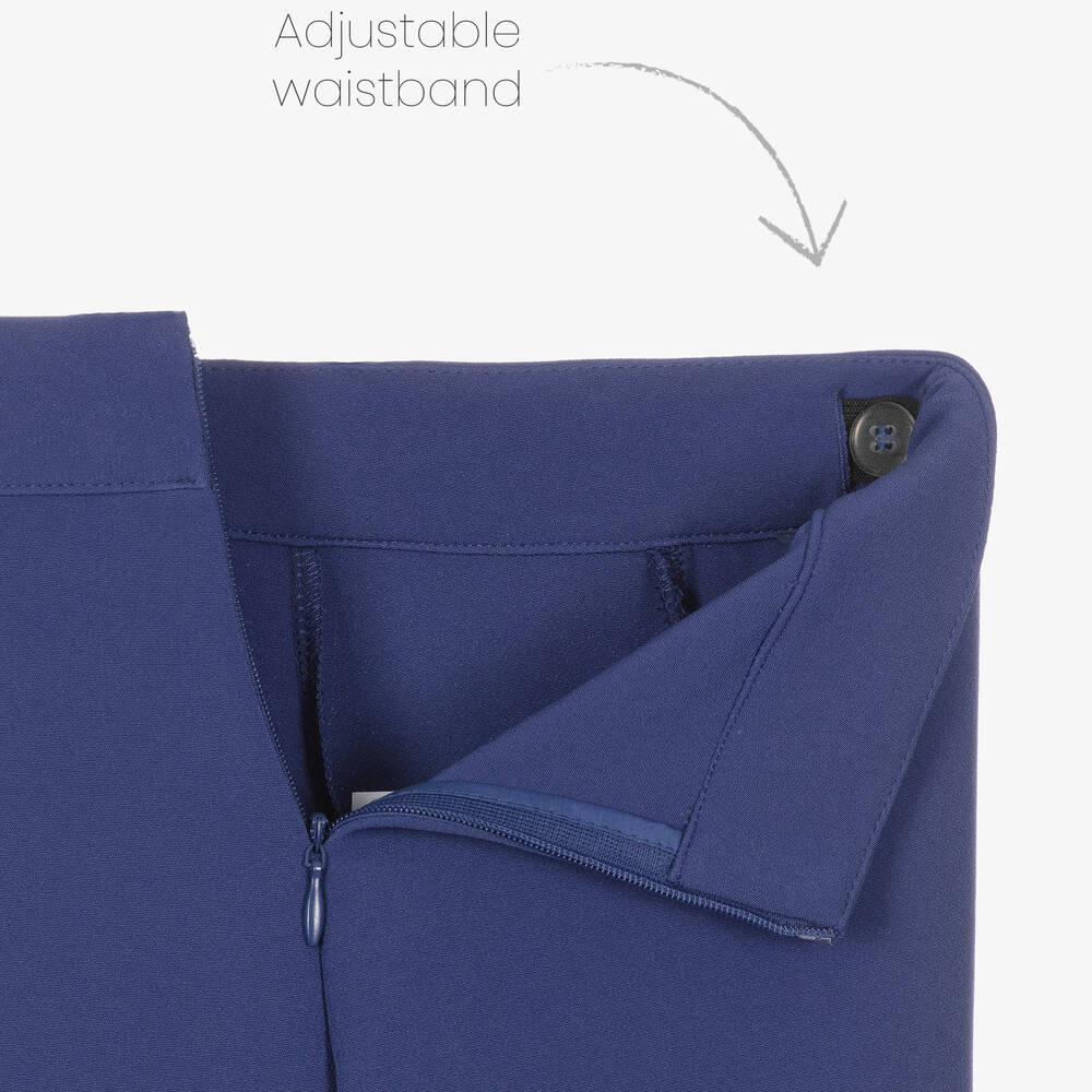 Abel & Lula-Синие брюки из крепа с оборкой | Childrensalon Outlet