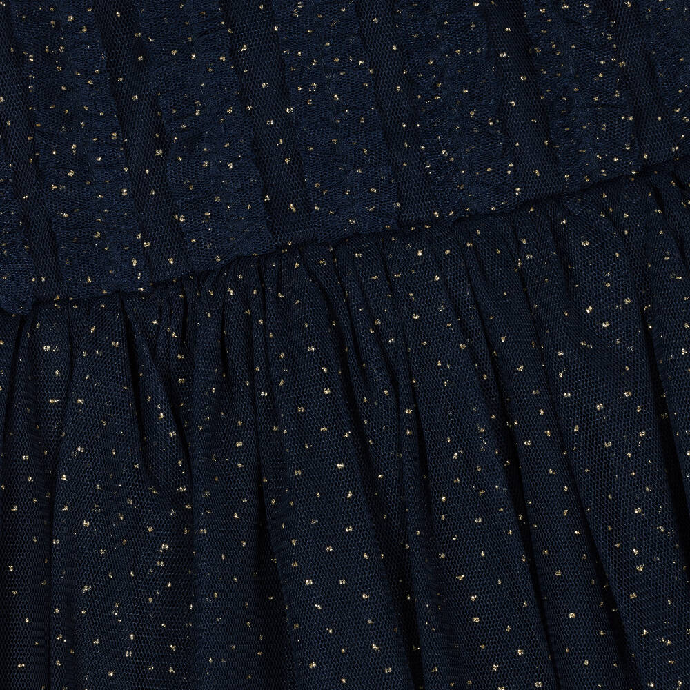 Abel & Lula-Сине-золотистое блестящее платье из тюля | Childrensalon Outlet