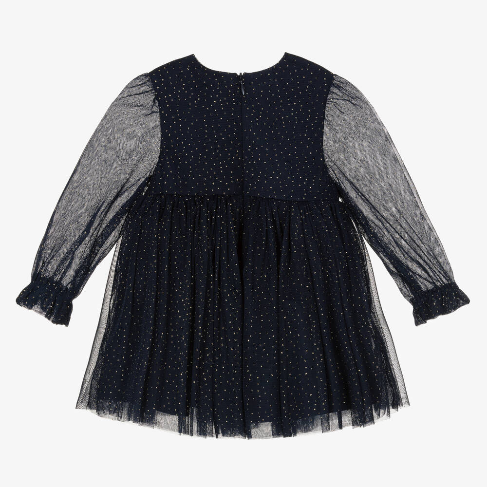 Abel & Lula-Сине-золотистое блестящее платье из тюля | Childrensalon Outlet