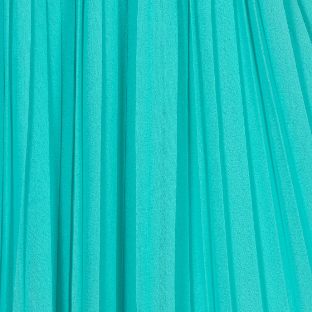 Abel & Lula-فستان شيفون كريب بكسرات لون أزرق تركواز | Childrensalon Outlet