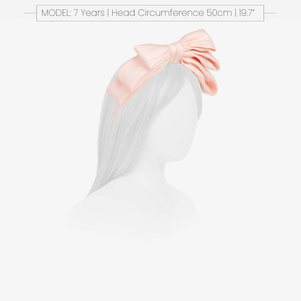 Abel & Lula-Girls Blush Bow Accent Headband | Childrensalon Outlet
