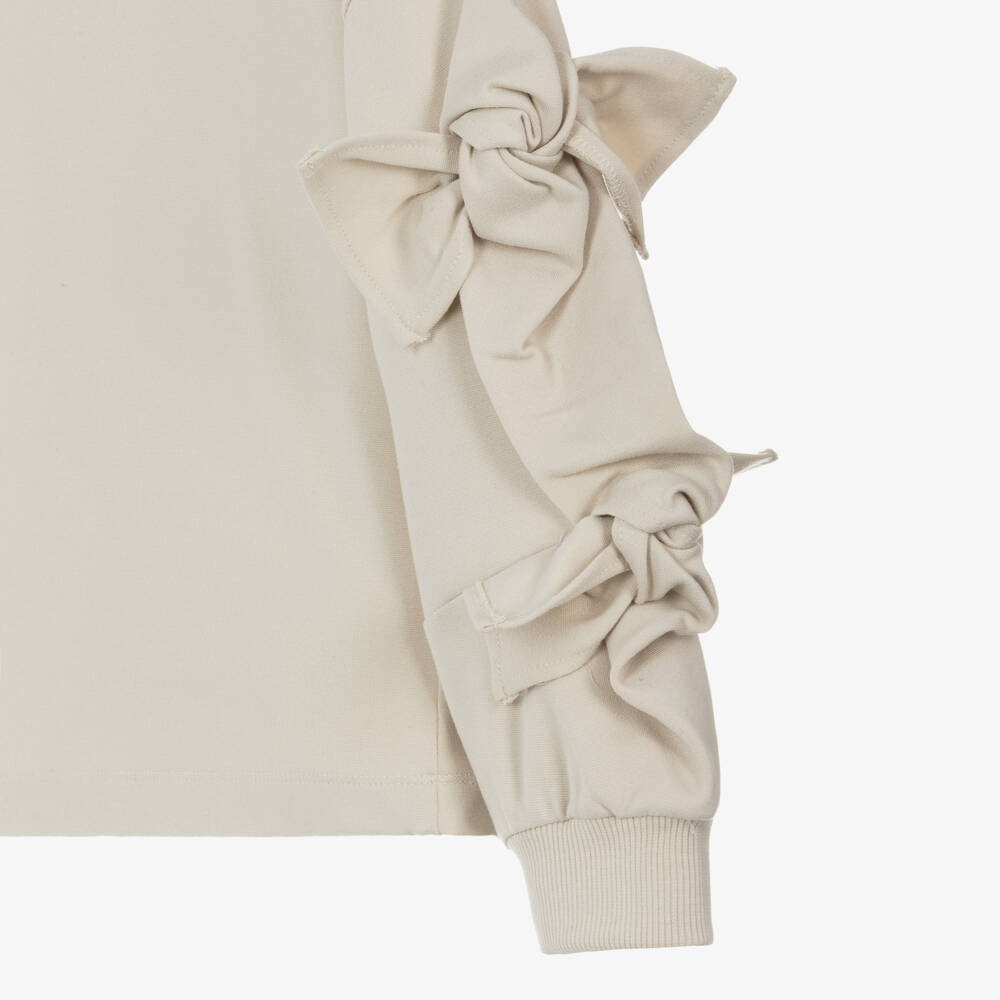 Abel & Lula-Girls Blush Jersey Top with Ribbons | Childrensalon Outlet