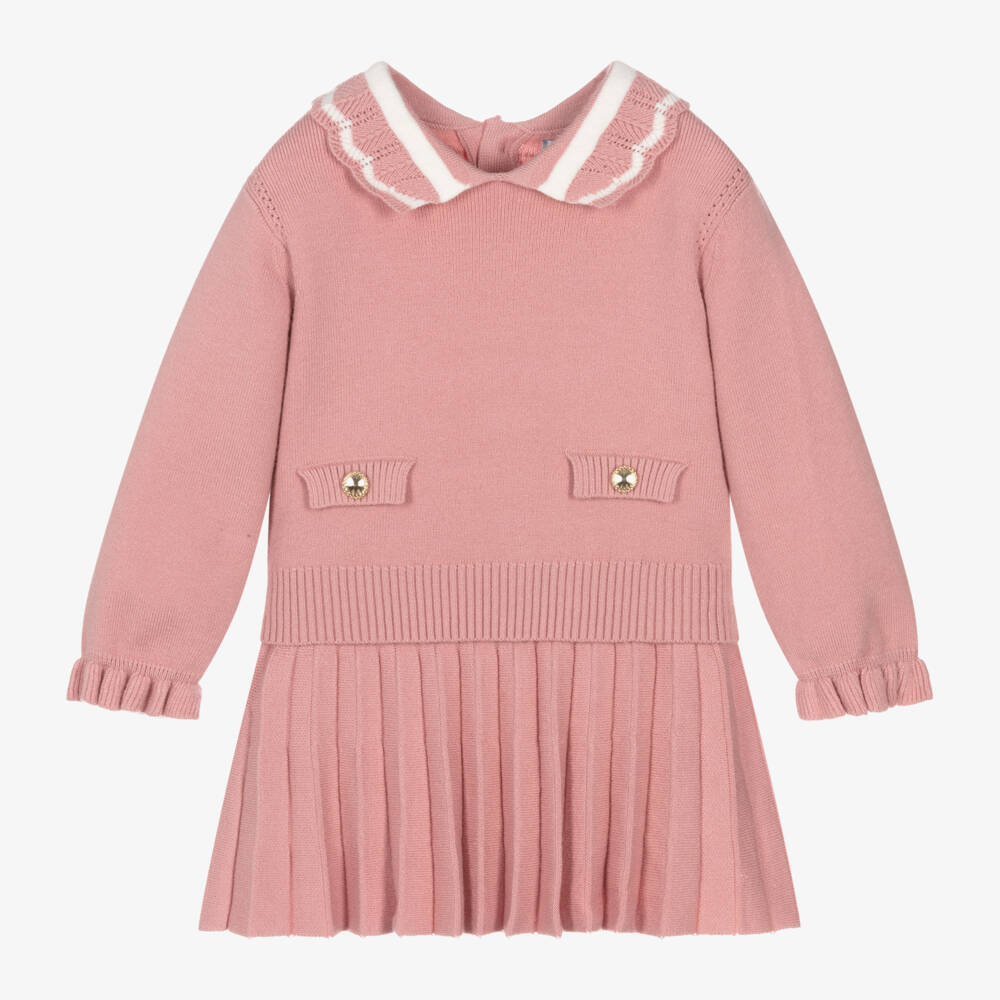 Abel & Lula-Girls Blush Knit Skirt Ensemble | Childrensalon Outlet