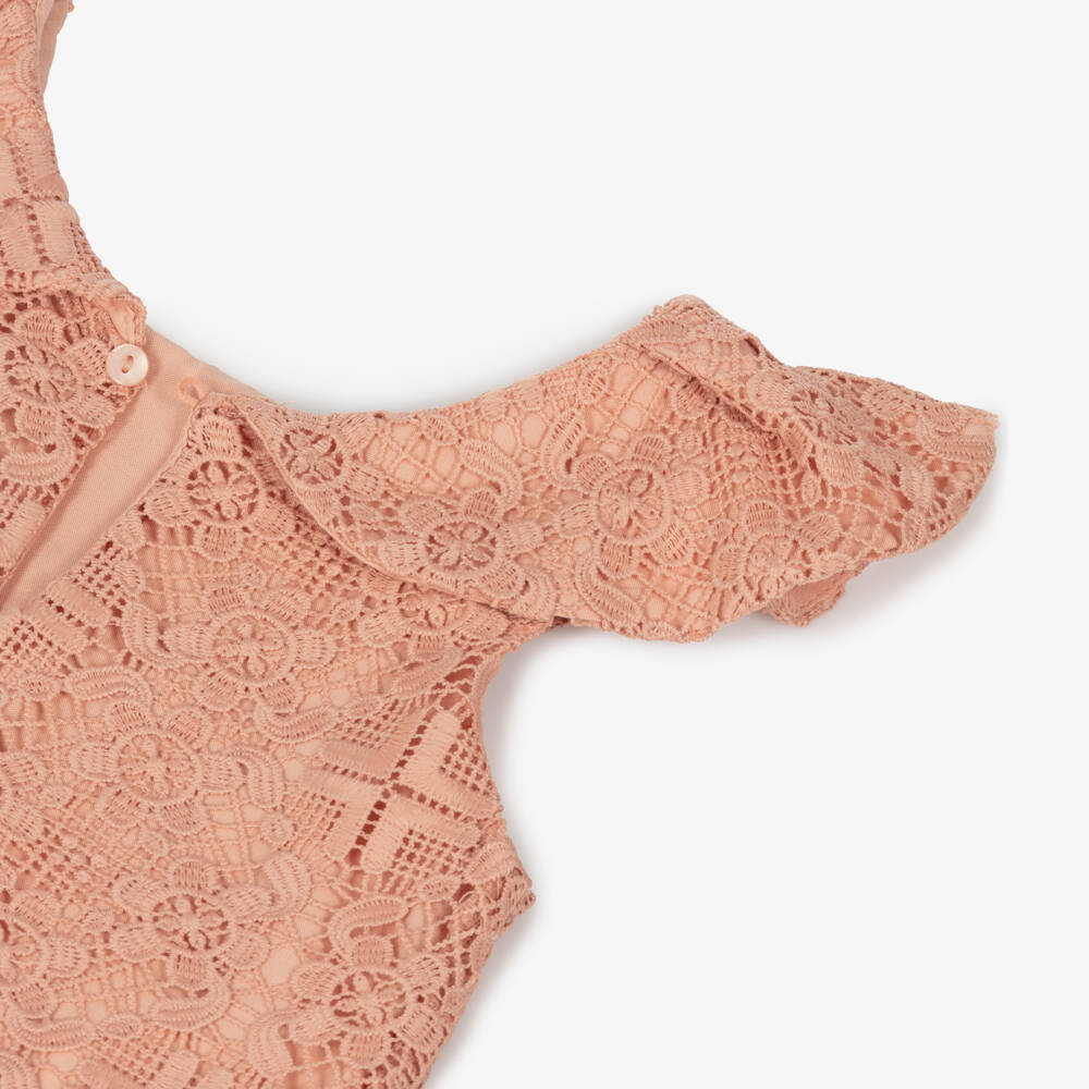 Abel & Lula-Girls Blush Lace Ensemble | Childrensalon Outlet