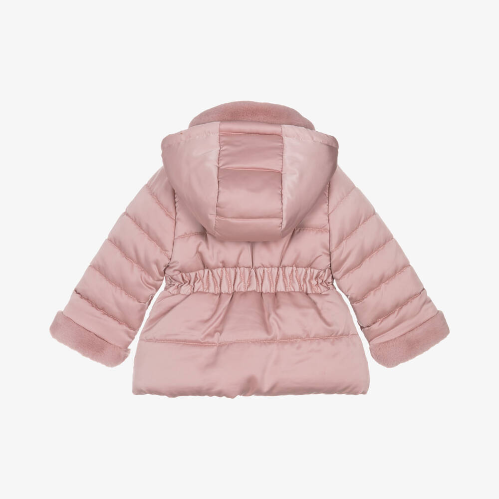 Abel & Lula-Girls Blush Quilted Coat | Childrensalon Outlet