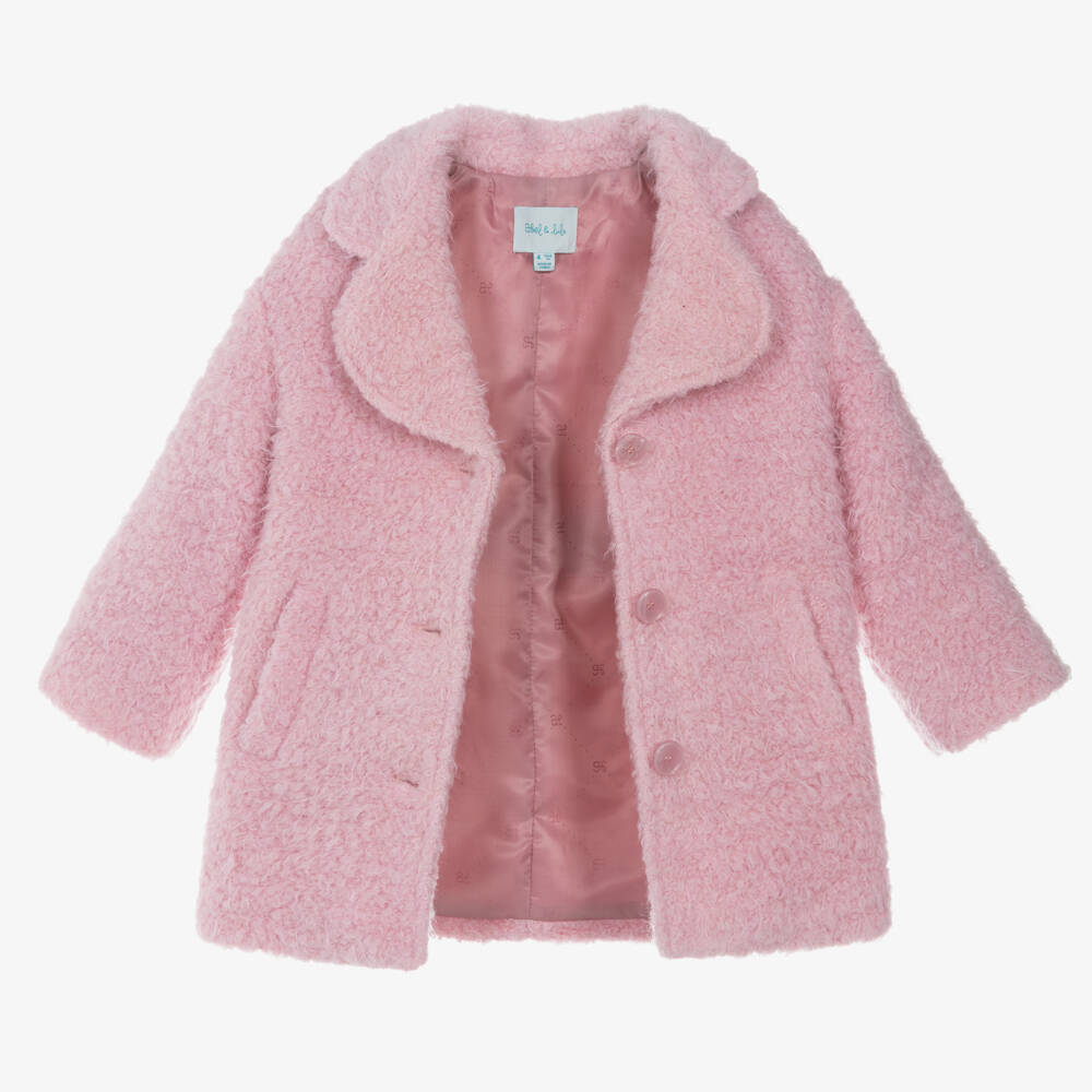 Abel & Lula-Girls Blush Wool Blend Coat | Childrensalon Outlet