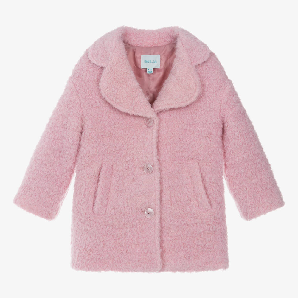 Abel & Lula-Girls Blush Wool Blend Coat | Childrensalon Outlet