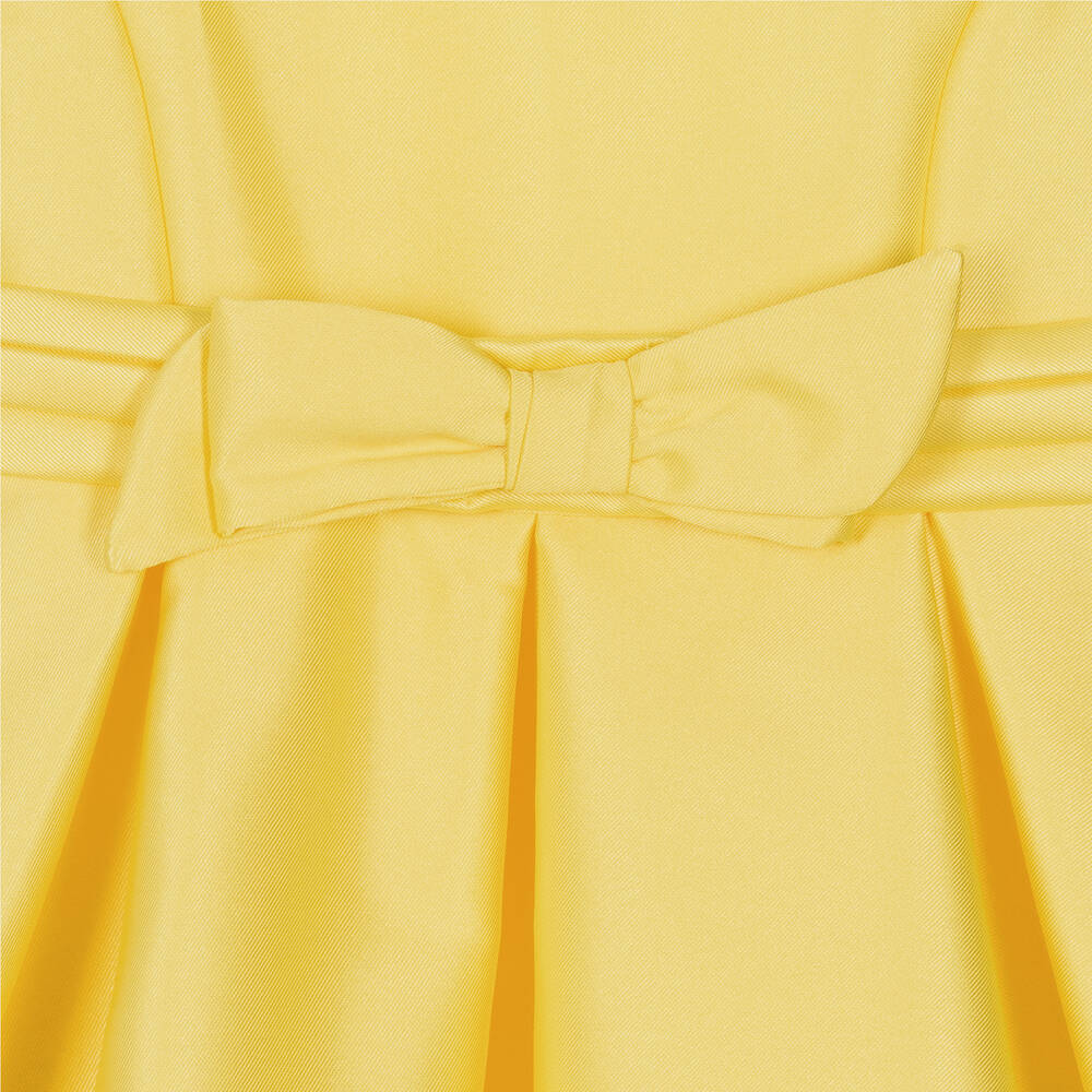 Abel & Lula-فستان ساتان تويل لون أصفر فاقع | Childrensalon Outlet