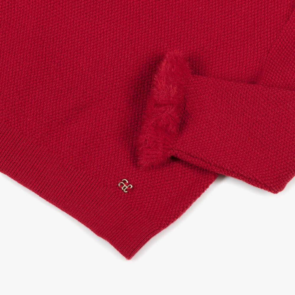 Abel & Lula-Уютный красный вязаный комплект для девочек | Childrensalon Outlet