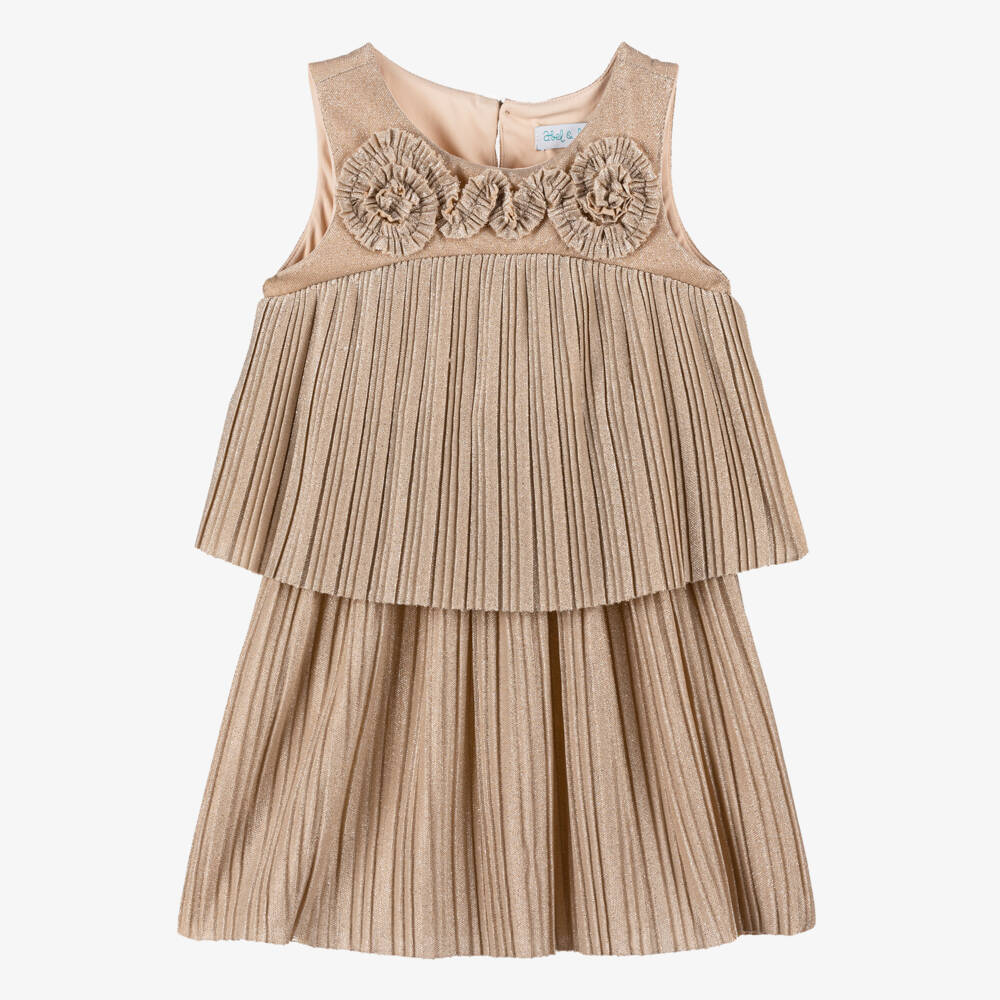 Abel & Lula-Girls Dazzling Gold Ensemble | Childrensalon Outlet