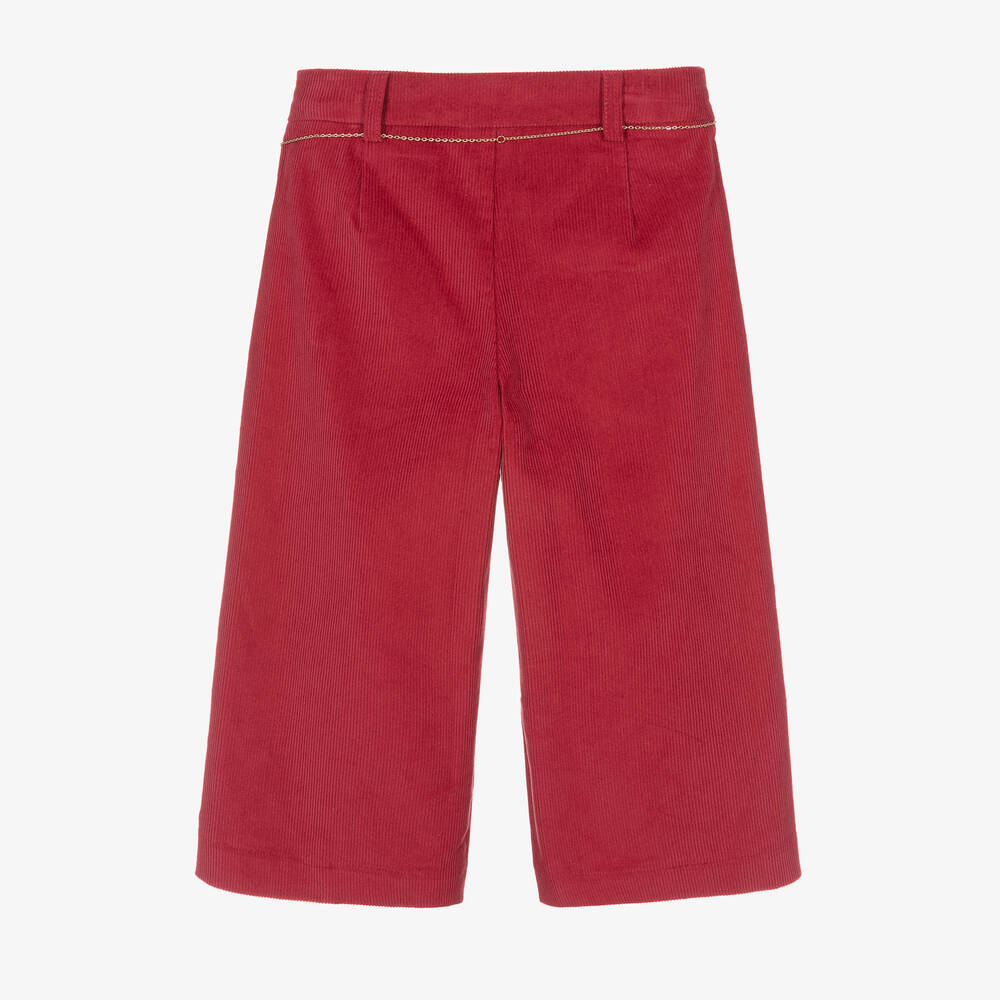 Abel & Lula-بنطلون قطن كوردروي بأرجل واسعة لون زهري غامق | Childrensalon Outlet