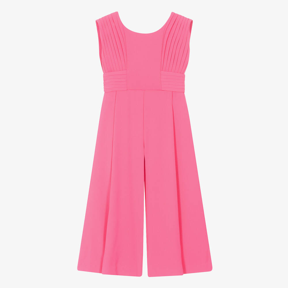 Abel & Lula-Girls Deep Pink Jumpsuit | Childrensalon Outlet