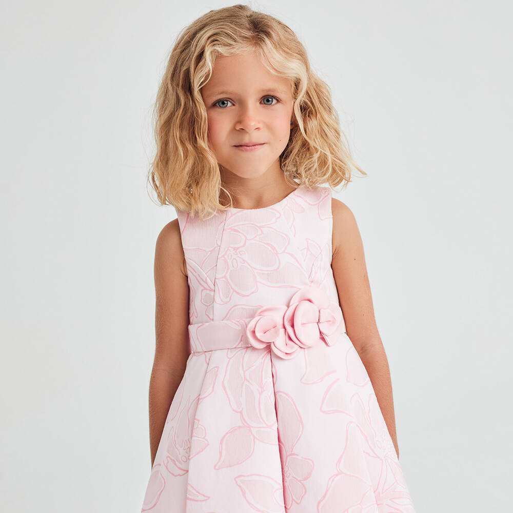 Abel & Lula-Girls Delicate Pink Blooms Dress | Childrensalon Outlet