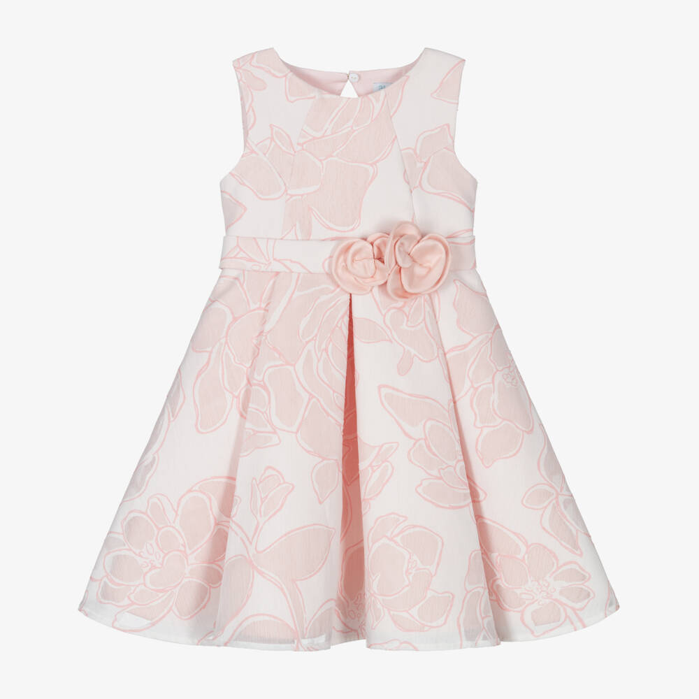 Abel & Lula-Girls Delicate Pink Blooms Dress | Childrensalon Outlet