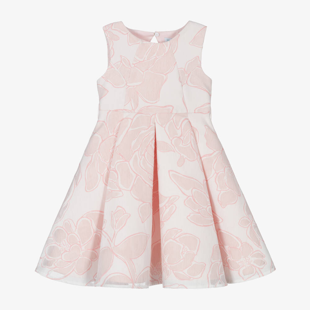 Abel & Lula-Girls Delicate Pink Blooms Dress | Childrensalon Outlet