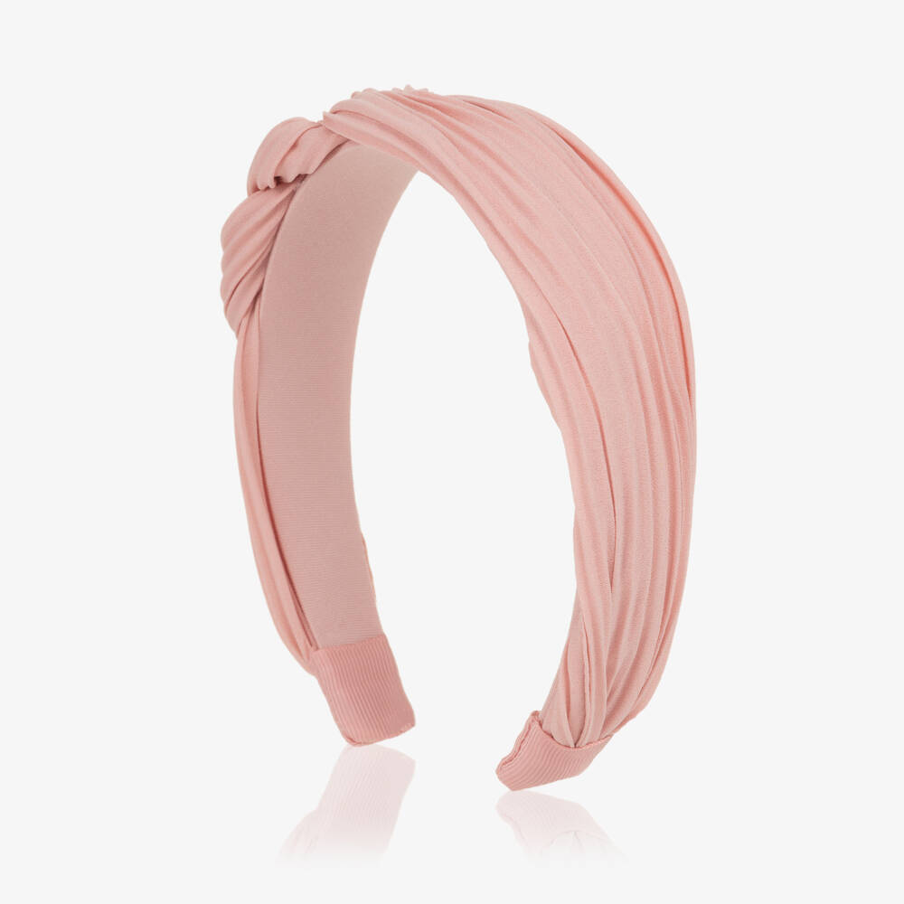 Abel & Lula-Girls Delicate Pink Braided Headband | Childrensalon Outlet