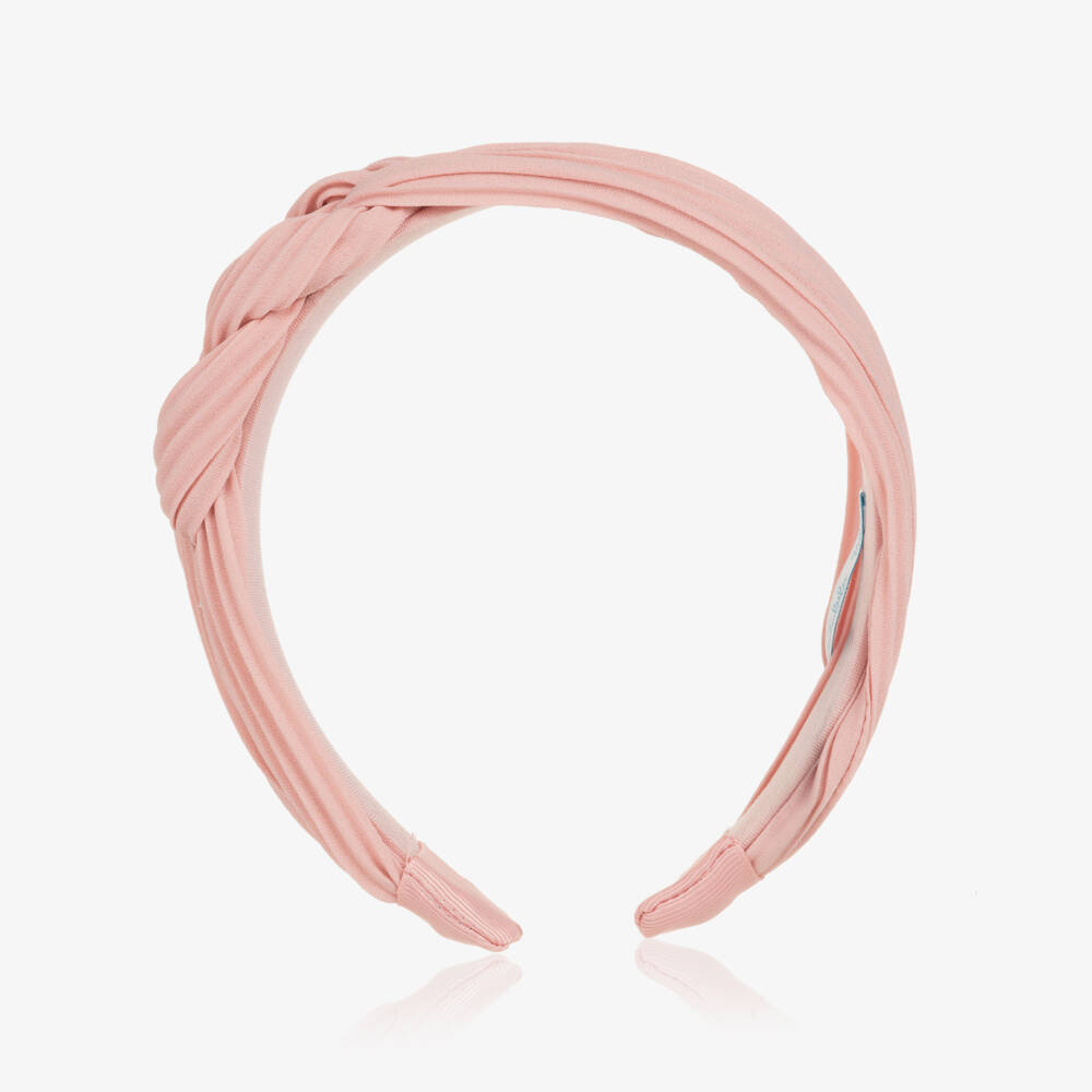 Abel & Lula-Girls Delicate Pink Braided Headband | Childrensalon Outlet
