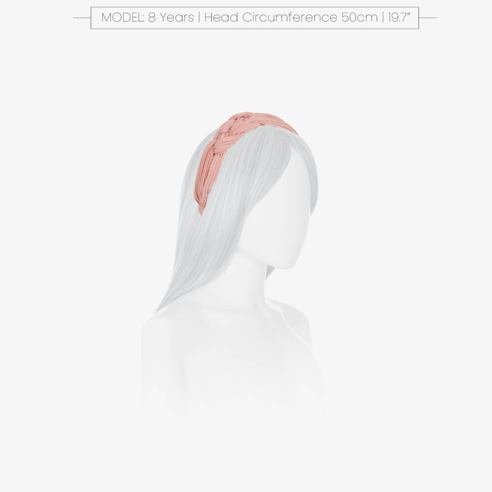 Abel & Lula-Girls Delicate Pink Braided Headband | Childrensalon Outlet