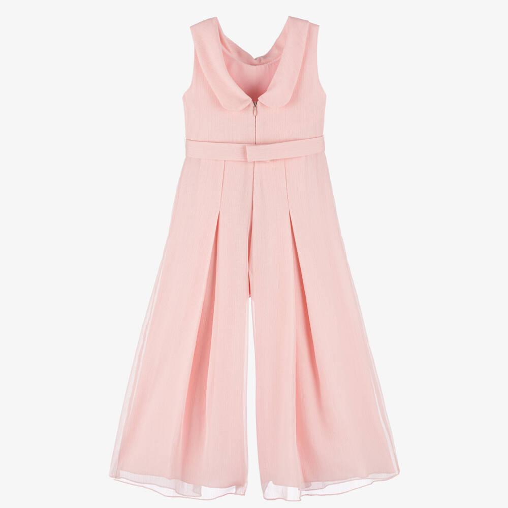 Abel & Lula-Girls Delicate Pink Crêpe Romper | Childrensalon Outlet