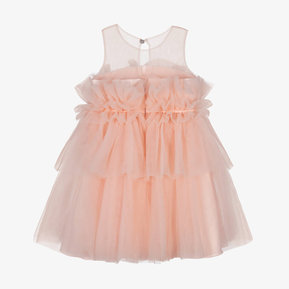 Abel & Lula-Girls Delicate Pink Tulle Frock | Childrensalon Outlet