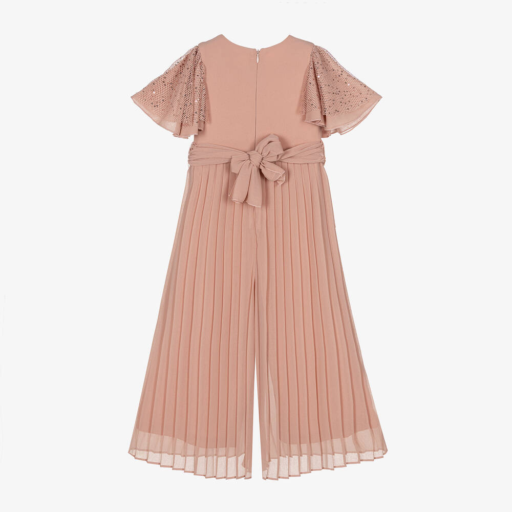 Abel & Lula-Girls Dusky Pink Palazzo Jumpsuit | Childrensalon Outlet