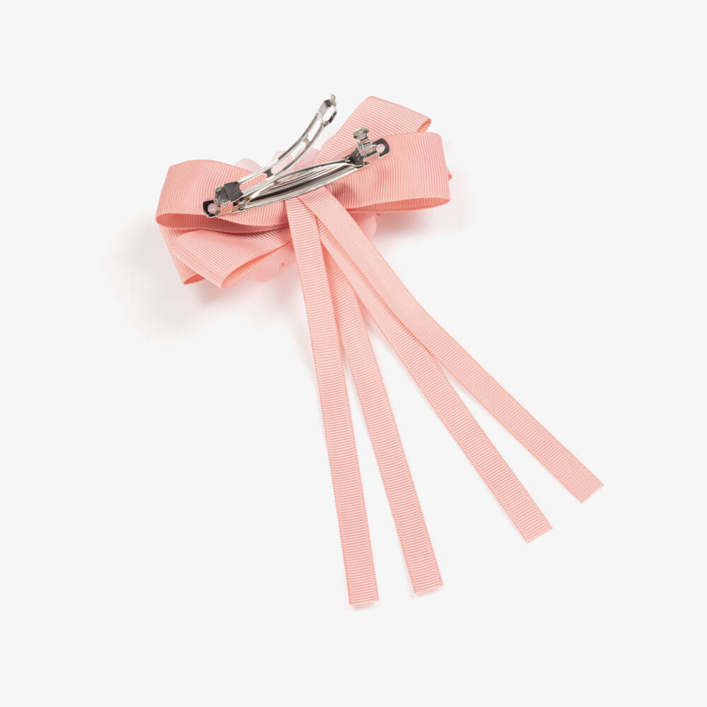 Abel & Lula-Girls Elegant Pink Bow Clip | Childrensalon Outlet