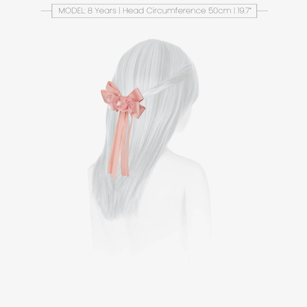 Abel & Lula-Girls Elegant Pink Bow Clip | Childrensalon Outlet