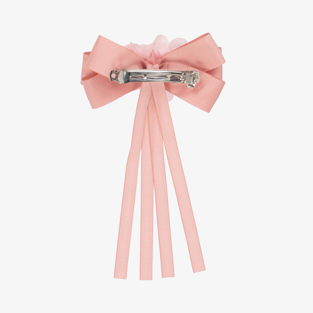 Abel & Lula-Girls Elegant Pink Bow Clip | Childrensalon Outlet