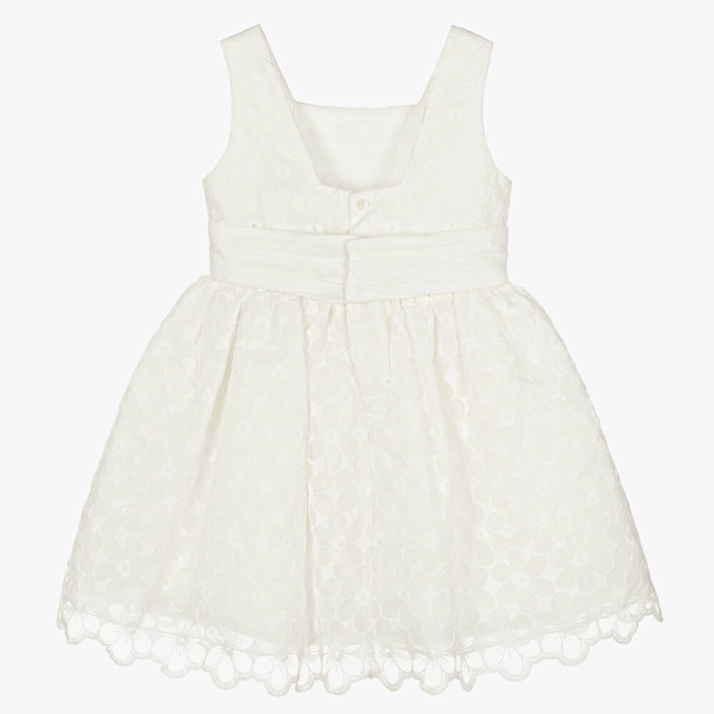 Abel & Lula-Кремовое платье из органзы с вышивкой | Childrensalon Outlet