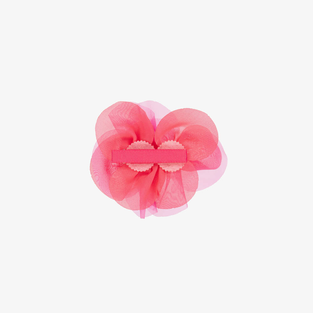 Abel & Lula-Girls' Fuchsia Chiffon Bloom Clip | Childrensalon Outlet