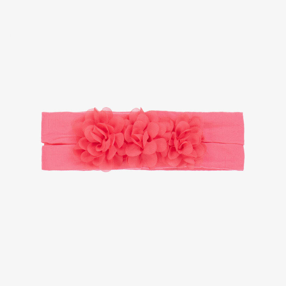 Abel & Lula-Girls Fuchsia Floral Stretch Headband | Childrensalon Outlet