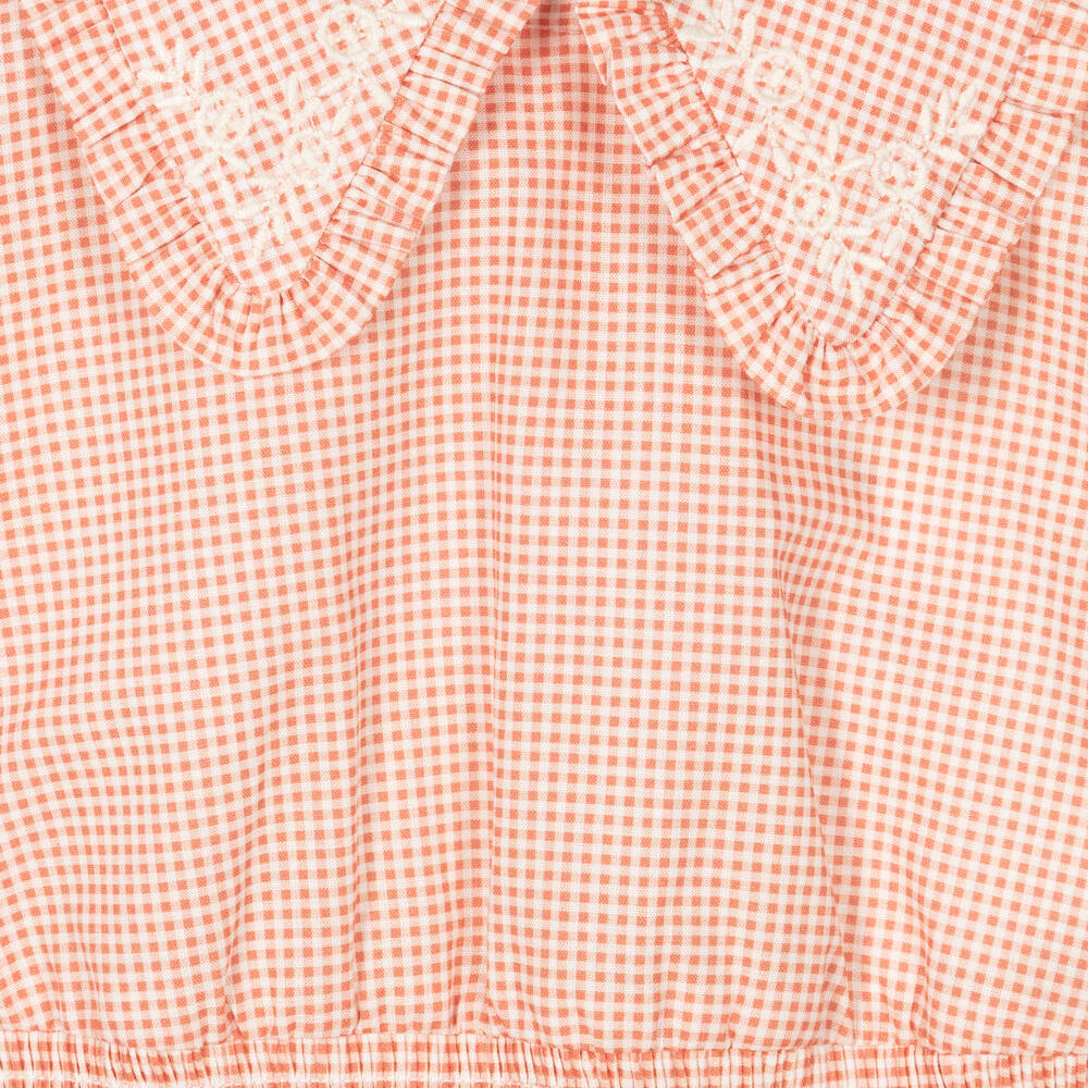 Abel & Lula-Girls Gingham Cotton Blouse | Childrensalon Outlet